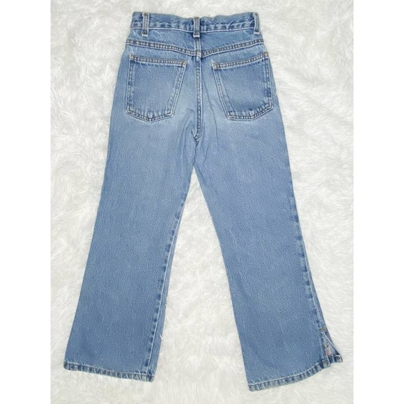 Vintage Y2K Xhilaration Girls SZ (8) Light Wash Floral Embroidered Flare Jeans - Picture 5 of 6